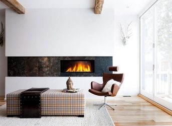 Lareira elétrica com o efeito de uma chama viva: Wall, Built-in, Outdoor. Qual modelo preferir? (Mais de 230 fotos)