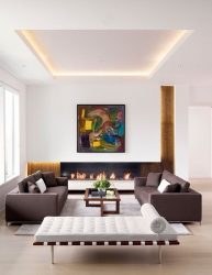 Lareira elétrica com o efeito de uma chama viva: Wall, Built-in, Outdoor. Qual modelo preferir? (Mais de 230 fotos)