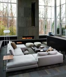 Lareira elétrica com o efeito de uma chama viva: Wall, Built-in, Outdoor. Qual modelo preferir? (Mais de 230 fotos)