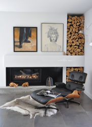 Lareira elétrica com o efeito de uma chama viva: Wall, Built-in, Outdoor. Qual modelo preferir? (Mais de 230 fotos)
