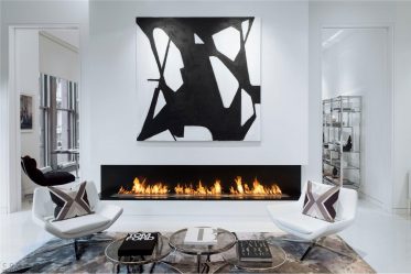 Lareira elétrica com o efeito de uma chama viva: Wall, Built-in, Outdoor. Qual modelo preferir? (Mais de 230 fotos)