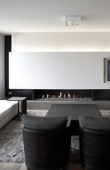 Lareira elétrica com o efeito de uma chama viva: Wall, Built-in, Outdoor. Qual modelo preferir? (Mais de 230 fotos)
