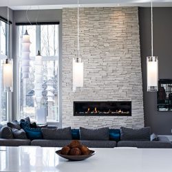 Lareira elétrica com o efeito de uma chama viva: Wall, Built-in, Outdoor. Qual modelo preferir? (Mais de 230 fotos)