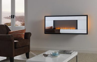 Lareira elétrica com o efeito de uma chama viva: Wall, Built-in, Outdoor. Qual modelo preferir? (Mais de 230 fotos)
