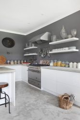 การออกแบบห้องครัวที่สวยงามในสไตล์โปรวองซ์: 240+ ภาพถ่ายของการออกแบบที่ทันสมัย ​​(ผนัง, เพดาน, ผ้าม่าน)