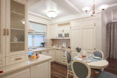 การออกแบบห้องครัวที่สวยงามในสไตล์โปรวองซ์: 240+ ภาพถ่ายของการออกแบบที่ทันสมัย ​​(ผนัง, เพดาน, ผ้าม่าน)