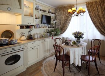 การออกแบบห้องครัวที่สวยงามในสไตล์โปรวองซ์: 240+ ภาพถ่ายของการออกแบบที่ทันสมัย ​​(ผนัง, เพดาน, ผ้าม่าน)