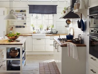 การออกแบบห้องครัวที่สวยงามในสไตล์โปรวองซ์: 240+ ภาพถ่ายของการออกแบบที่ทันสมัย ​​(ผนัง, เพดาน, ผ้าม่าน)