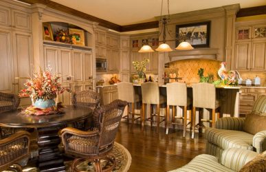 การออกแบบห้องครัวที่สวยงามในสไตล์โปรวองซ์: 240+ ภาพถ่ายของการออกแบบที่ทันสมัย ​​(ผนัง, เพดาน, ผ้าม่าน)