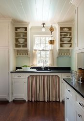 Design de cortinas de lambrequim na cozinha (145 + Foto): não é uma tarefa fácil, mas factível de registro