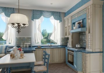 Design de cortinas de lambrequim na cozinha (145 + Foto): não é uma tarefa fácil, mas factível de registro