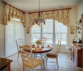 Design de cortinas de lambrequim na cozinha (145 + Foto): não é uma tarefa fácil, mas factível de registro