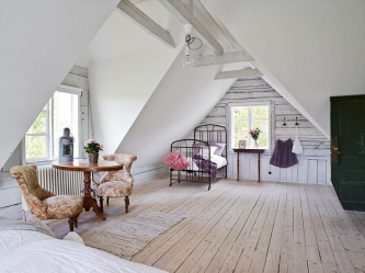 Como equipar o sótão da casa: Características que precisam ser levadas em conta (170+ Fotos do quarto, banheiro, berçário)