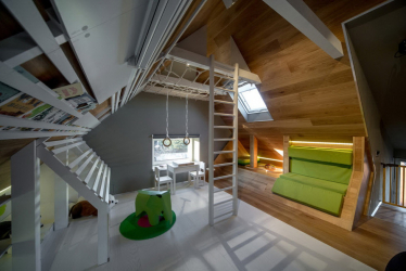 Como equipar o sótão da casa: Características que precisam ser levadas em conta (170+ Fotos do quarto, banheiro, berçário)