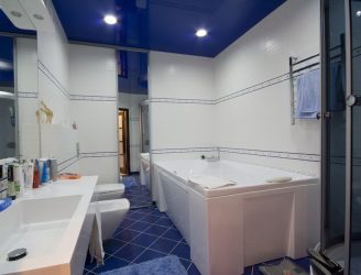 Prós e contras do teto de estiramento no banheiro: A melhor solução ou moda? (Mais de 125 fotos)