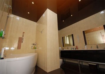 Prós e contras do teto de estiramento no banheiro: A melhor solução ou moda? (Mais de 125 fotos)