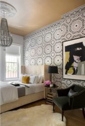 Papel de parede para pintura - Prós e contras 240+ (Fotos) Interiores na sala de estar, quarto, cozinha
