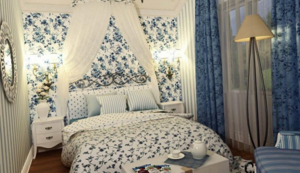 วอลเปเปอร์ในสไตล์ Provence: กฎการออกแบบห้องพัก (150+ ภาพ) วิธีที่จะทำให้การตกแต่งภายในฝรั่งเศสจริงๆเหรอ?