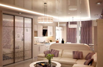 230+ Photos Interior Ideas 1st (one-room) Apartments of 40 sq.m. Simple and stylish modern design