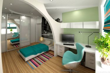 230+ صور الأفكار الداخلية شقق 1 (غرفة واحدة) من 40 متر مربع. تصميم عصري بسيط وأنيق