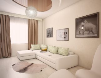 230+ صور الأفكار الداخلية شقق 1 (غرفة واحدة) من 40 متر مربع. تصميم عصري بسيط وأنيق