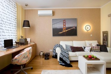 230+ صور الأفكار الداخلية شقق 1 (غرفة واحدة) من 40 متر مربع. تصميم عصري بسيط وأنيق