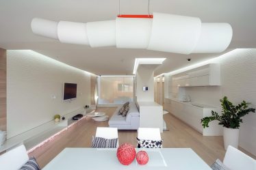 230+ صور الأفكار الداخلية شقق 1 (غرفة واحدة) من 40 متر مربع. تصميم عصري بسيط وأنيق