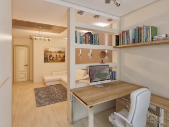 230+ صور الأفكار الداخلية شقق 1 (غرفة واحدة) من 40 متر مربع. تصميم عصري بسيط وأنيق