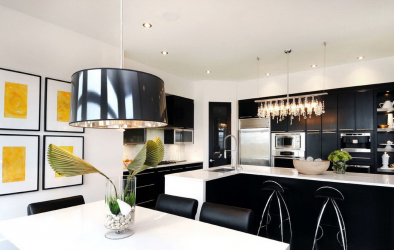 Iluminação adequada na cozinha: Opções modernas para um design aconchegante (mais de 155 fotos)