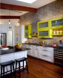 Decoração de parede na cozinha: mais de 205 opções de foto (painéis, laminados, gesso). Como combinar praticidade com estética?