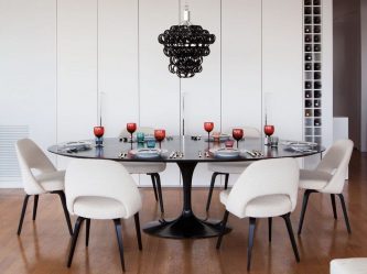 Mesa oval na cozinha - Versão universal para qualquer interior (mais de 210 fotos de modelos deslizantes, de vidro e de madeira)