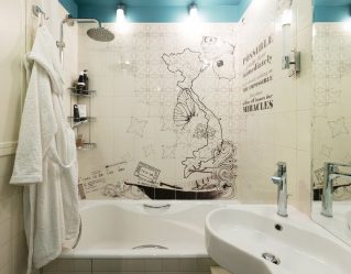 Opções de azulejo de banheiro: 185+ (foto) opções de parede