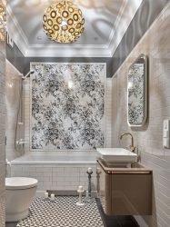 Opções de azulejo de banheiro: 185+ (foto) opções de parede