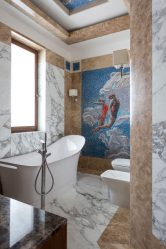 Opções de azulejo de banheiro: 185+ (foto) opções de parede