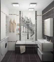 Opções de azulejo de banheiro: 185+ (foto) opções de parede
