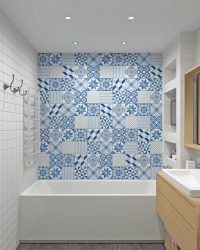 Opções de azulejo de banheiro: 185+ (foto) opções de parede