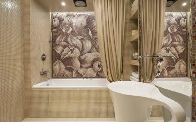 Opções de azulejo de banheiro: 185+ (foto) opções de parede