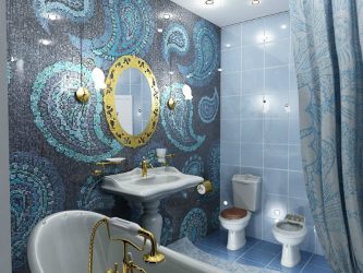 Opções de azulejo de banheiro: 185+ (foto) opções de parede