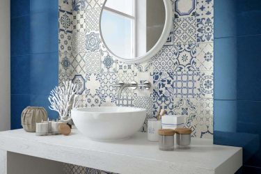 Opções de azulejo de banheiro: 185+ (foto) opções de parede