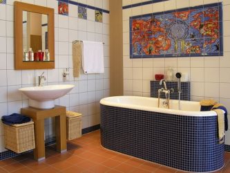Opções de azulejo de banheiro: 185+ (foto) opções de parede