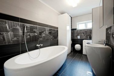 Opções de azulejo de banheiro: 185+ (foto) opções de parede