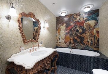 Opções de azulejo de banheiro: 185+ (foto) opções de parede
