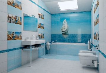 Opções de azulejo de banheiro: 185+ (foto) opções de parede
