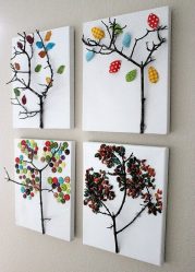 Mais de 175 fotos de painéis interessantes na parede de meios improvisados ​​com suas próprias mãos. De tecido, de cortiça, de contas - o que é mais bonito?