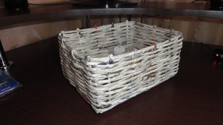 Tecendo cestas de tubos de jornal passo a passo para iniciantes (90 + Foto). Como começar e terminar?