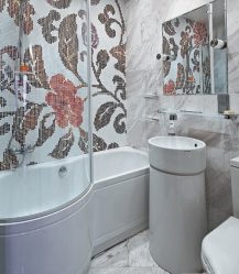 Azulejo para uma pequena casa de banho (mais de 150 Design Fotos): A combinação ideal de estilo e decoração