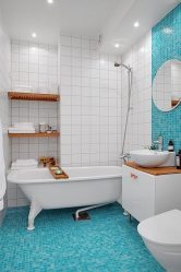 Azulejo para uma pequena casa de banho (mais de 150 Design Fotos): A combinação ideal de estilo e decoração