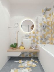 Azulejo para uma pequena casa de banho (mais de 150 Design Fotos): A combinação ideal de estilo e decoração