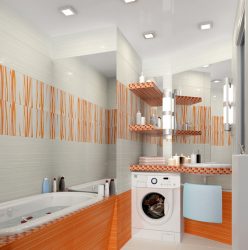 Azulejo para uma pequena casa de banho (mais de 150 Design Fotos): A combinação ideal de estilo e decoração