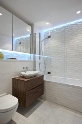 Azulejo para uma pequena casa de banho (mais de 150 Design Fotos): A combinação ideal de estilo e decoração